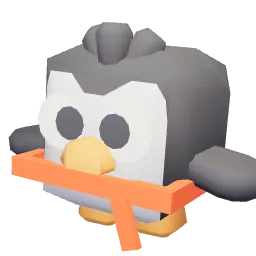 penguin, tomato scarf
